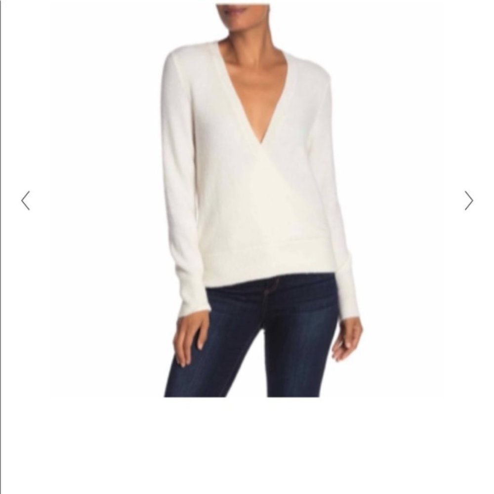 Madewell Wrap White Sweater Size XS